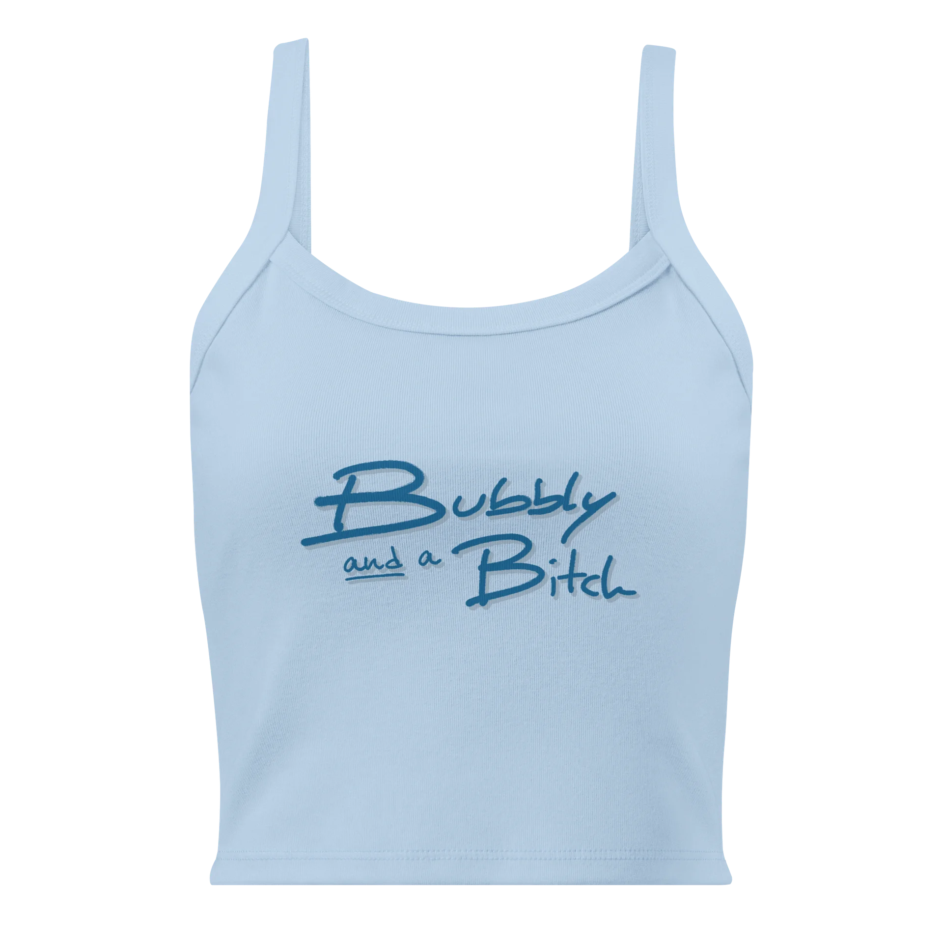 Bubbly and a B (teal shadow design) tank top product image (1)