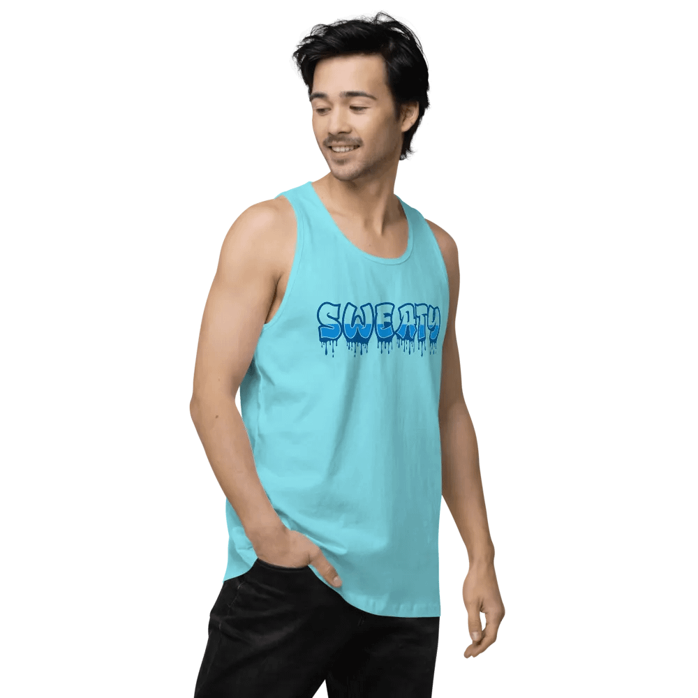 Sweaty Blue Logo Tank Top product image (16)