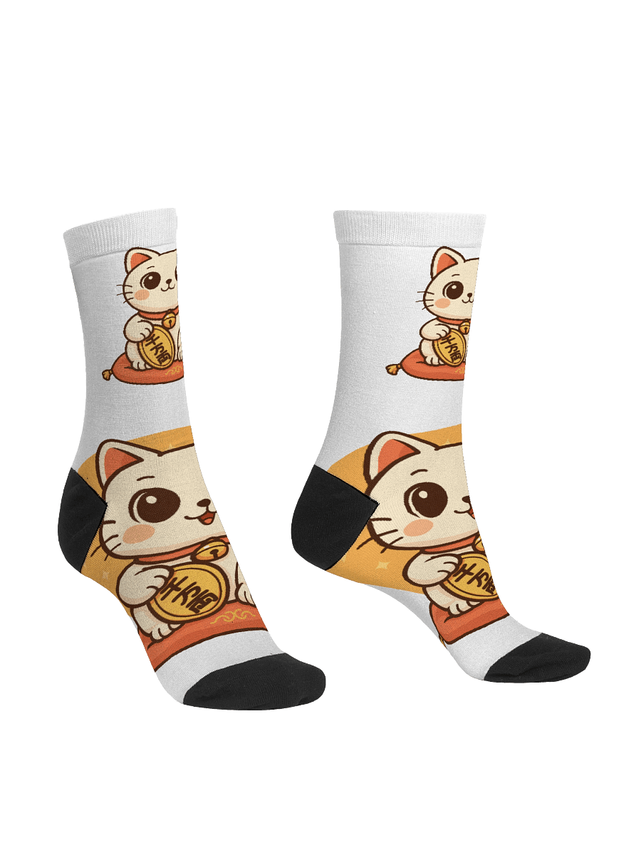 Lucky Cat Recycled Crew Socks product image (3)