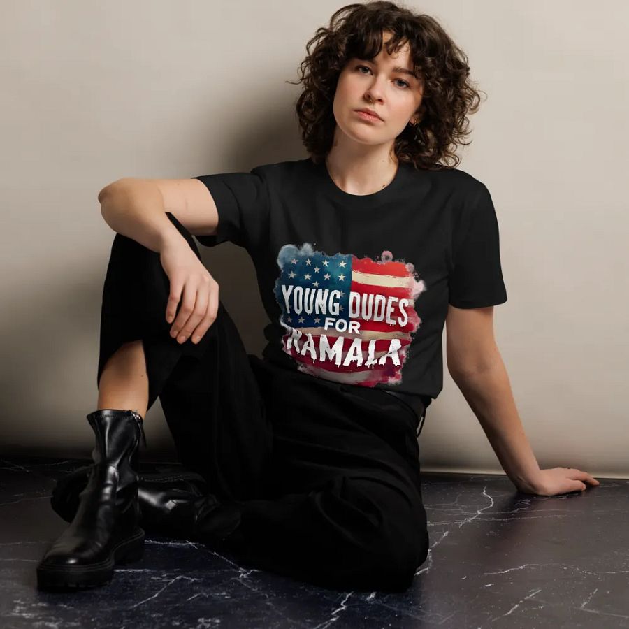 Young Dudes For Kamala Patriotic Kamala Supporters Tee product image (10)