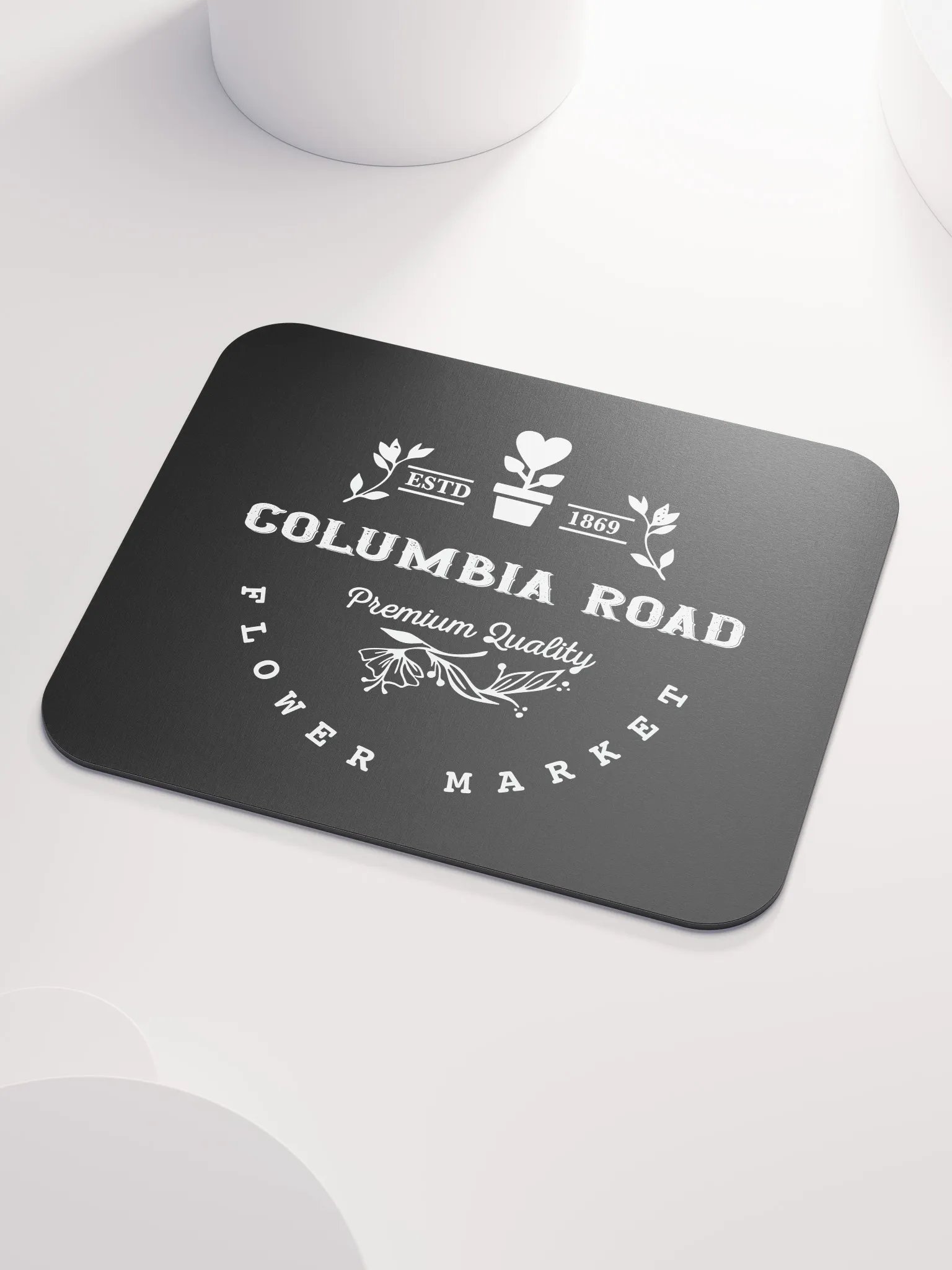 Columbia Road Market Mouse Pad (Black) product image (3)