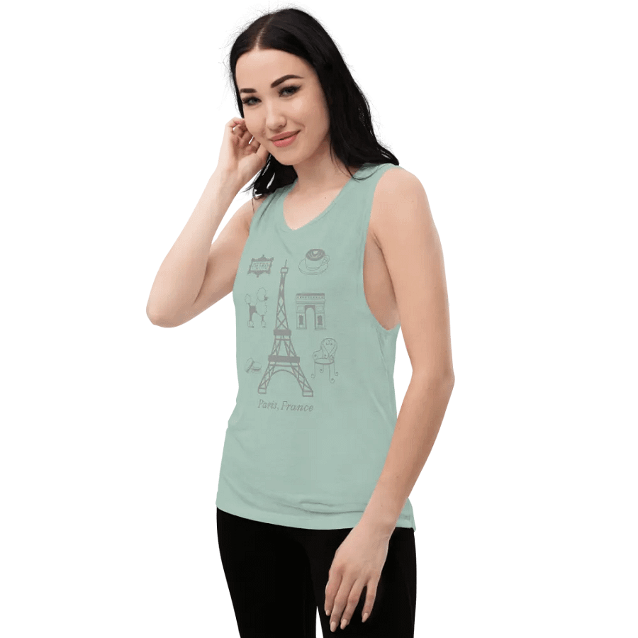 Parisian Landmarks Flowy Muscle Tank product image (5)