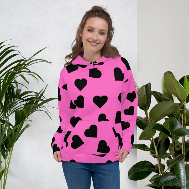 Love Pattern Unisex All Over Print Pull On Hoodie product image (1)