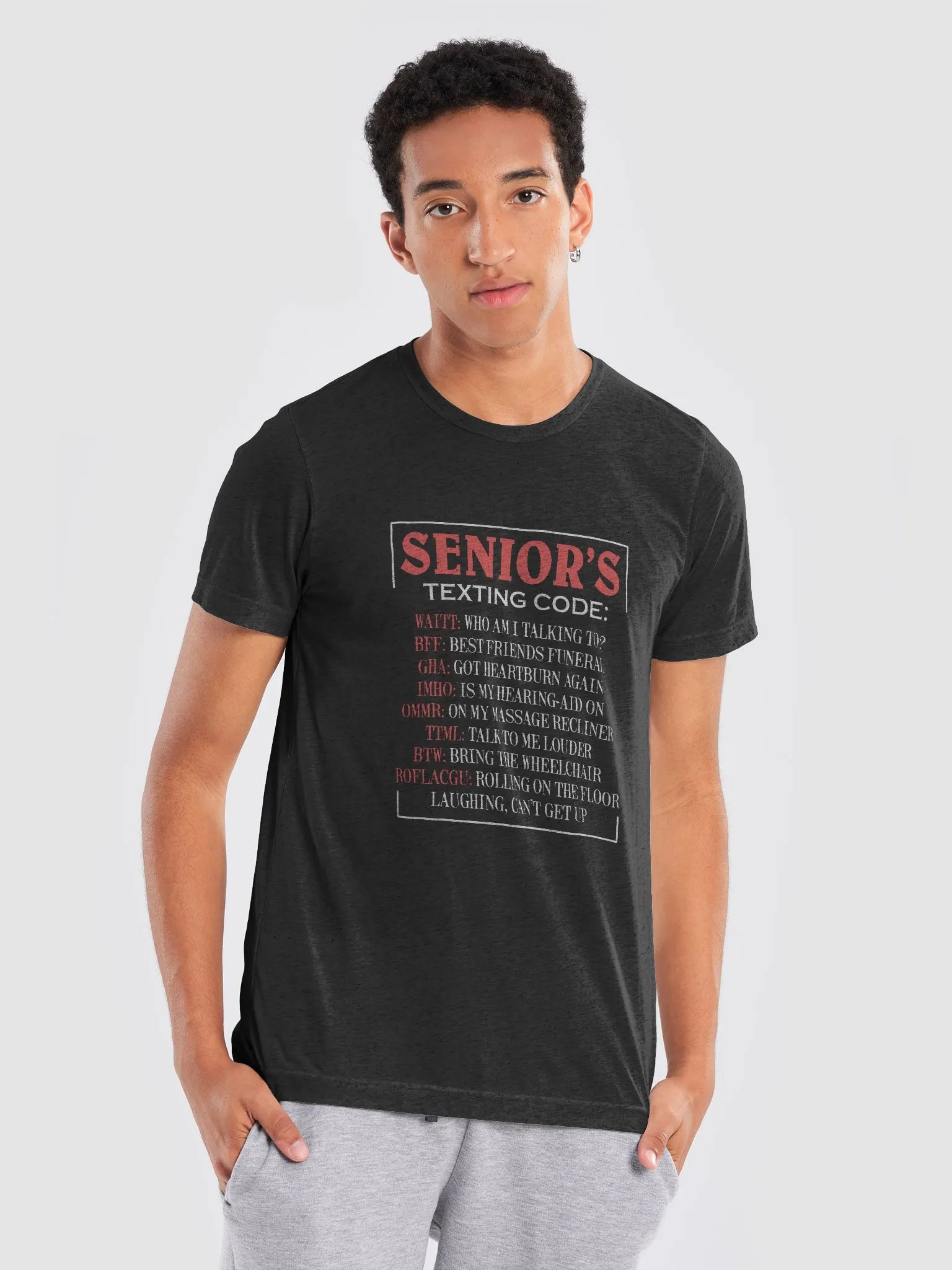 "Senior’s Texting Code" T-Shirt – Ultra-Soft Tri-Blend product image (7)