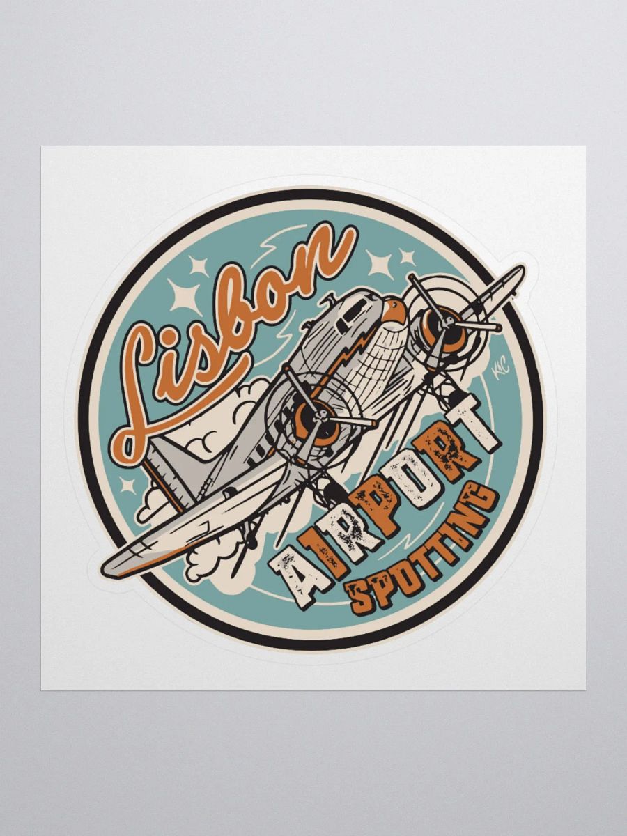 Retro Logo Sticker (Blue Background) product image (1)