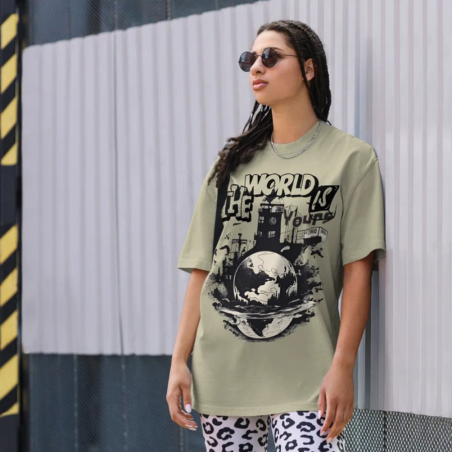 The world is yours unisex faded t-shirt product image (9)