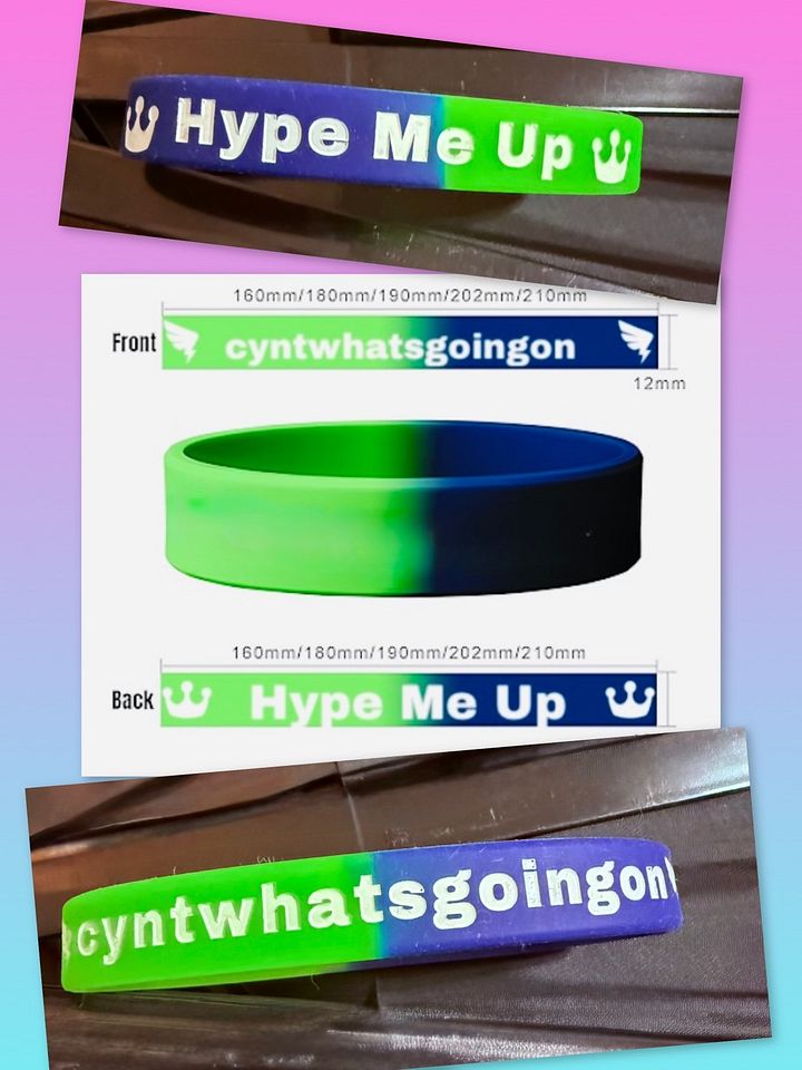 HYPE ME UP SILICONE WRISTBAND BRACELET product image (1)