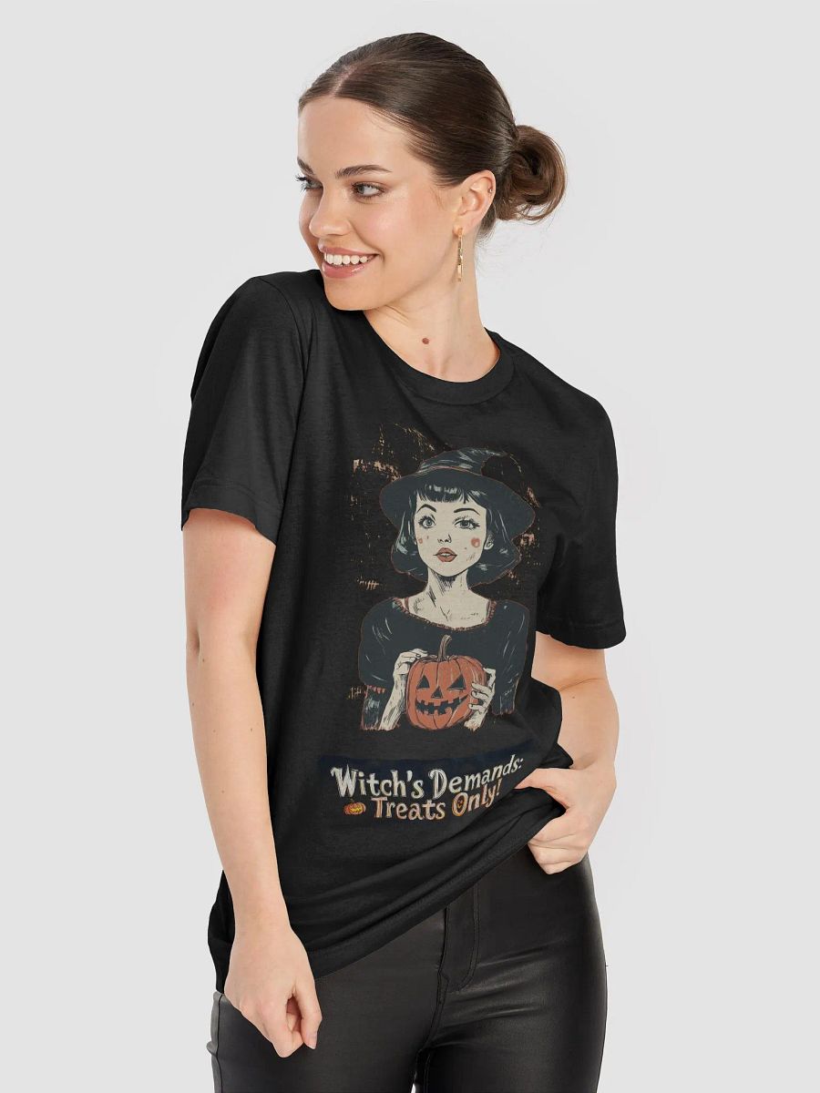 Witch’s Demands: Treats Only Halloween T-Shirt product image (8)