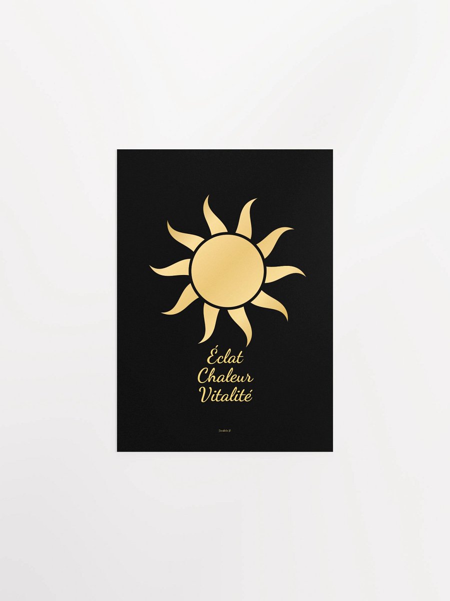 Poster Artistique Symbole Doré - Soleil - Cadeau Déco Symbolique product image (2)