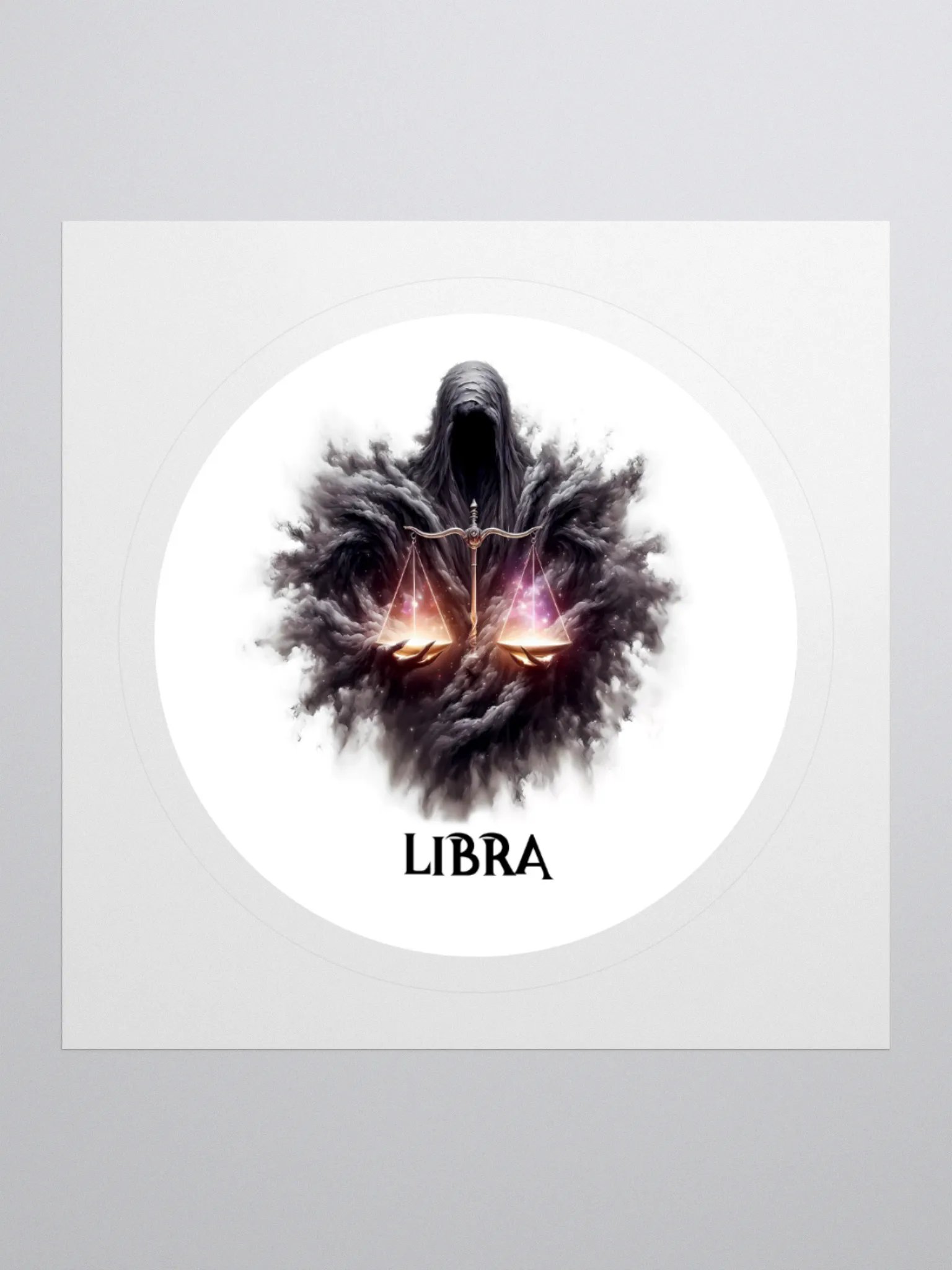 Mythical Libra Zodiac Round Sticker product image (2)