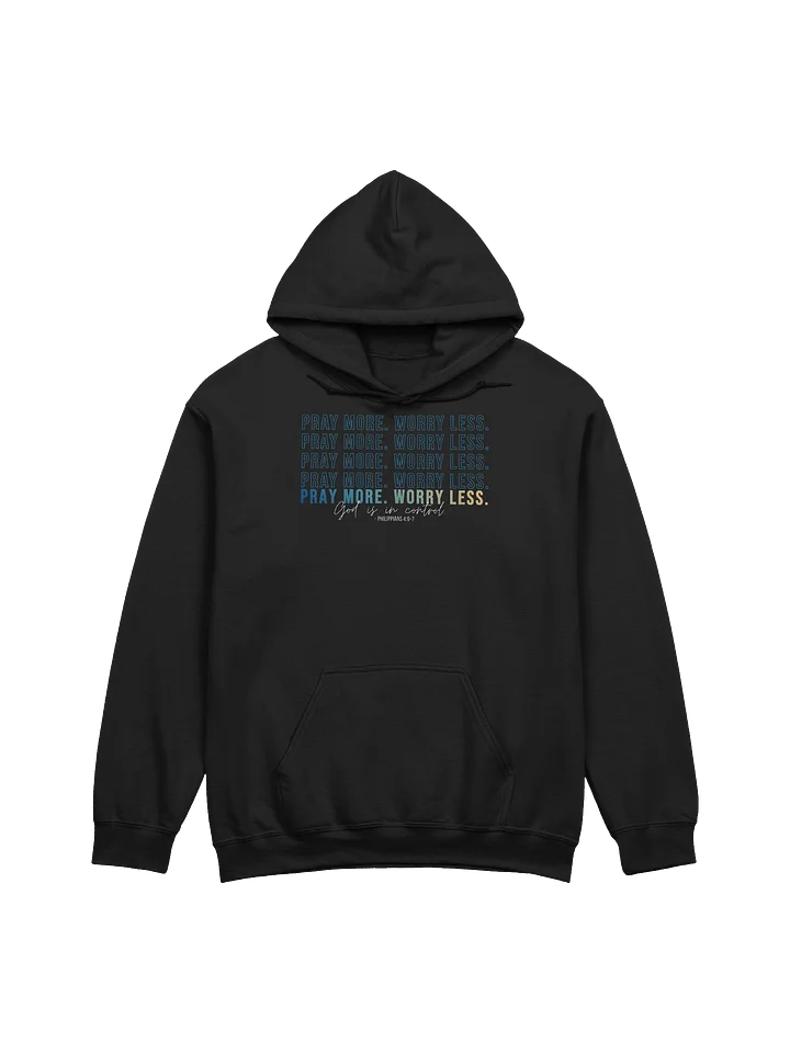 Pray More Worry Less 2.0 Hoodie - Unisex - Teal Gradient - Dark Colors product image (2)