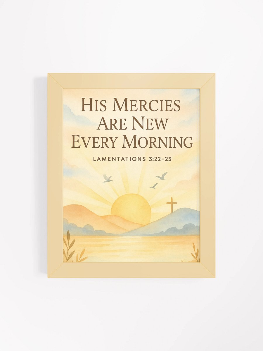 Lamentations 3:22-23 Wall Art – His Mercies Are New Every Morning | Christian Scripture Decor product image (58)