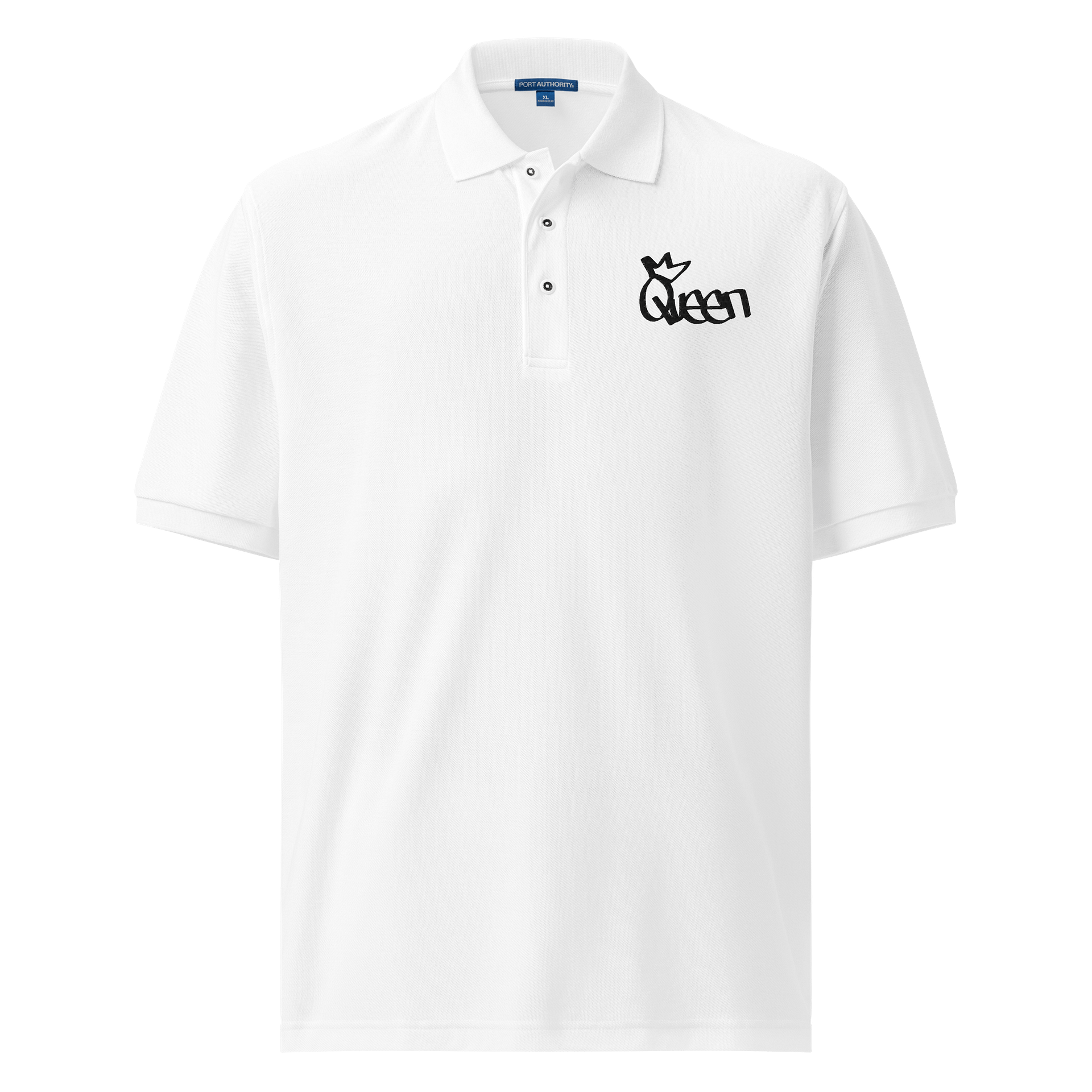 "Queen" Embroidered Design Casual Polo Shirt product image (1)