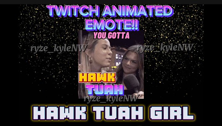 Twitch Animated Emote HAWK TUAH GIRL product image (1)