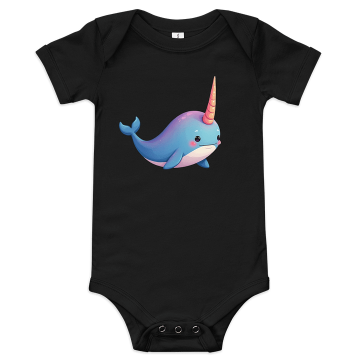Nova the Narwhal Baby Bodysuit product image (1)