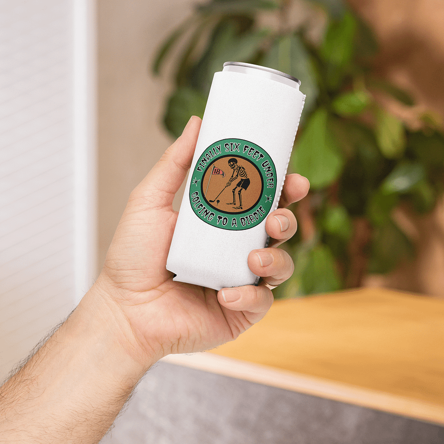 Finally Six Feet Under Golfing To A Birdie Can Cooler product image (4)