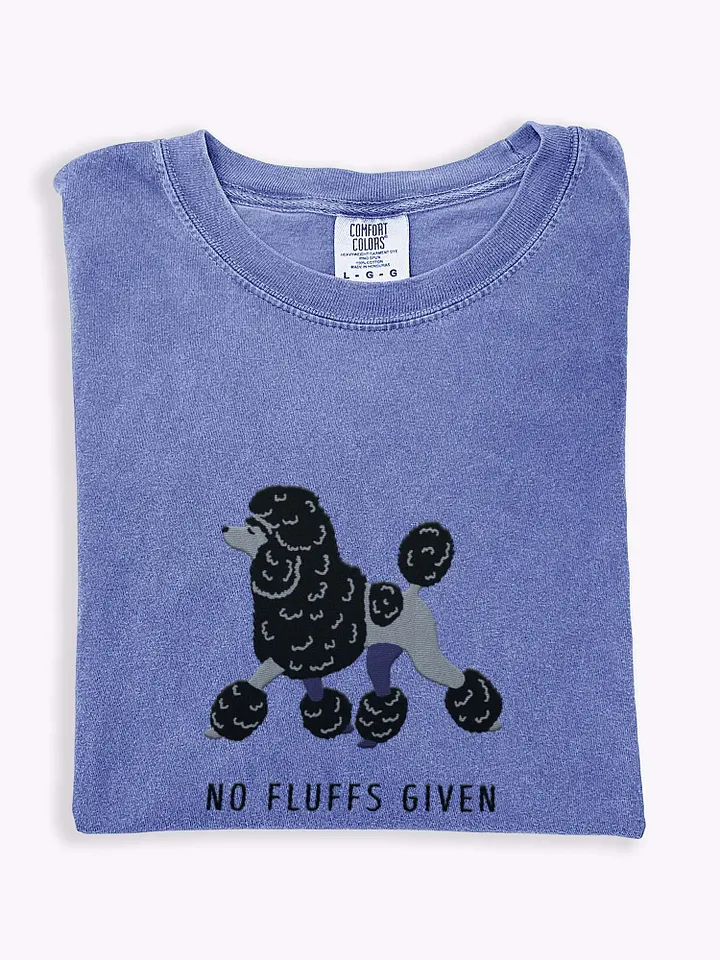 No Fluffs Given T-Shirt(Embroidered) of a Standard Poodle(Black) product image (1)