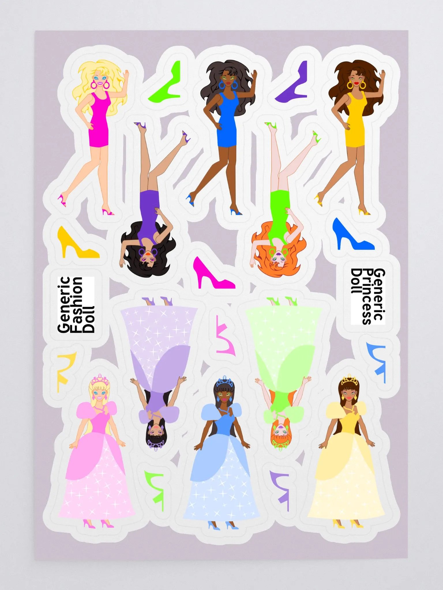 Generic Fashion Doll Sticker Sheet product image (3)