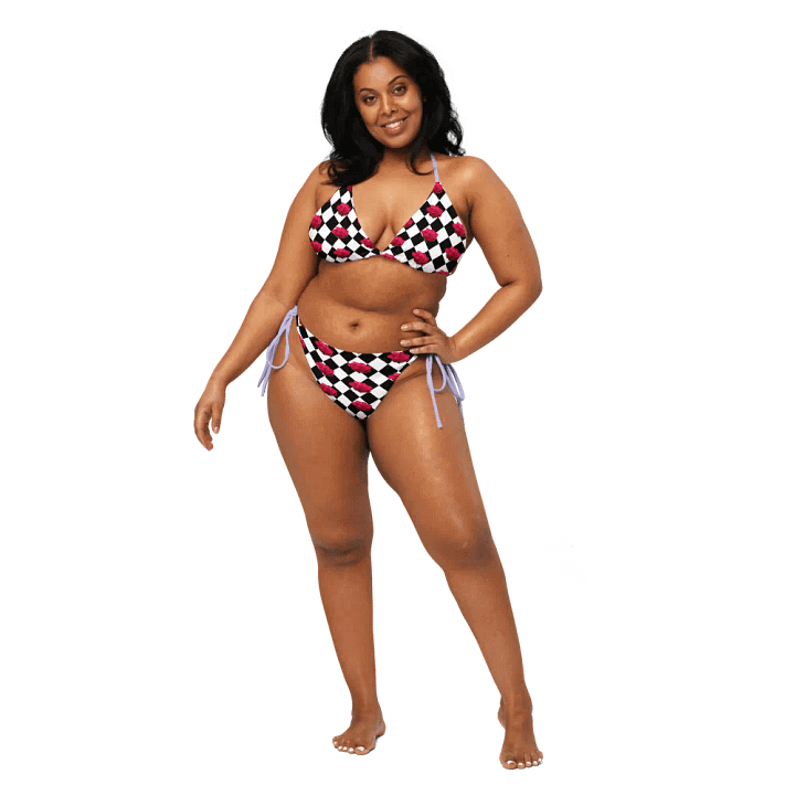 Rosy string bikini {black and white} product image (1)
