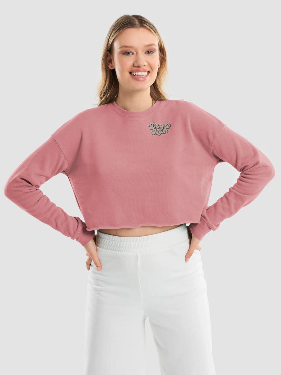 Cropped Sweatshirt all colors - Dog Mom Small Print product image (6)