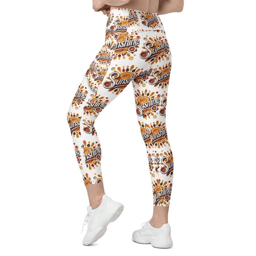 Retro Sunshine Crossover Leggings with UPF 50+ Sun Protection product image (12)