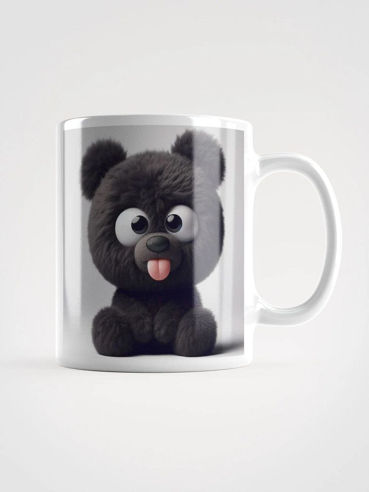 Rude Black Teddy Bear #Humorous Mug - White product image (1)