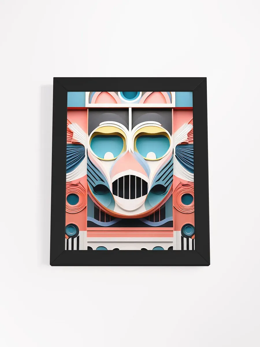 Pastel Robot Mask - Wall Art - Framed product image (1)