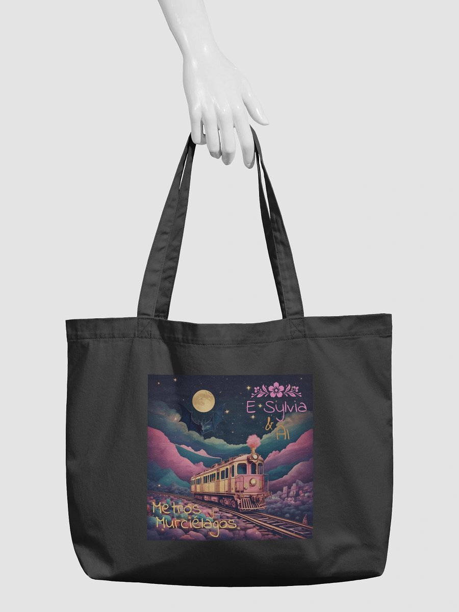 Metros y Murciélagos Organic Cotton Tote Bag 20" x 14" product image (3)