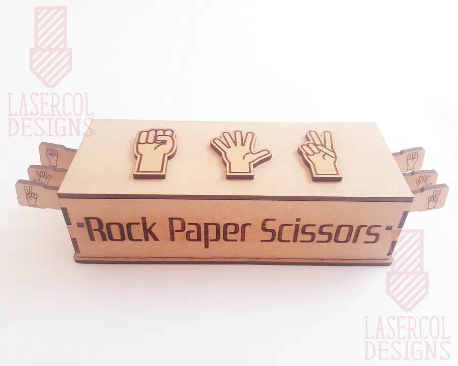 Rock Paper Scissors Game Box - Laser Cut Files product image (3)