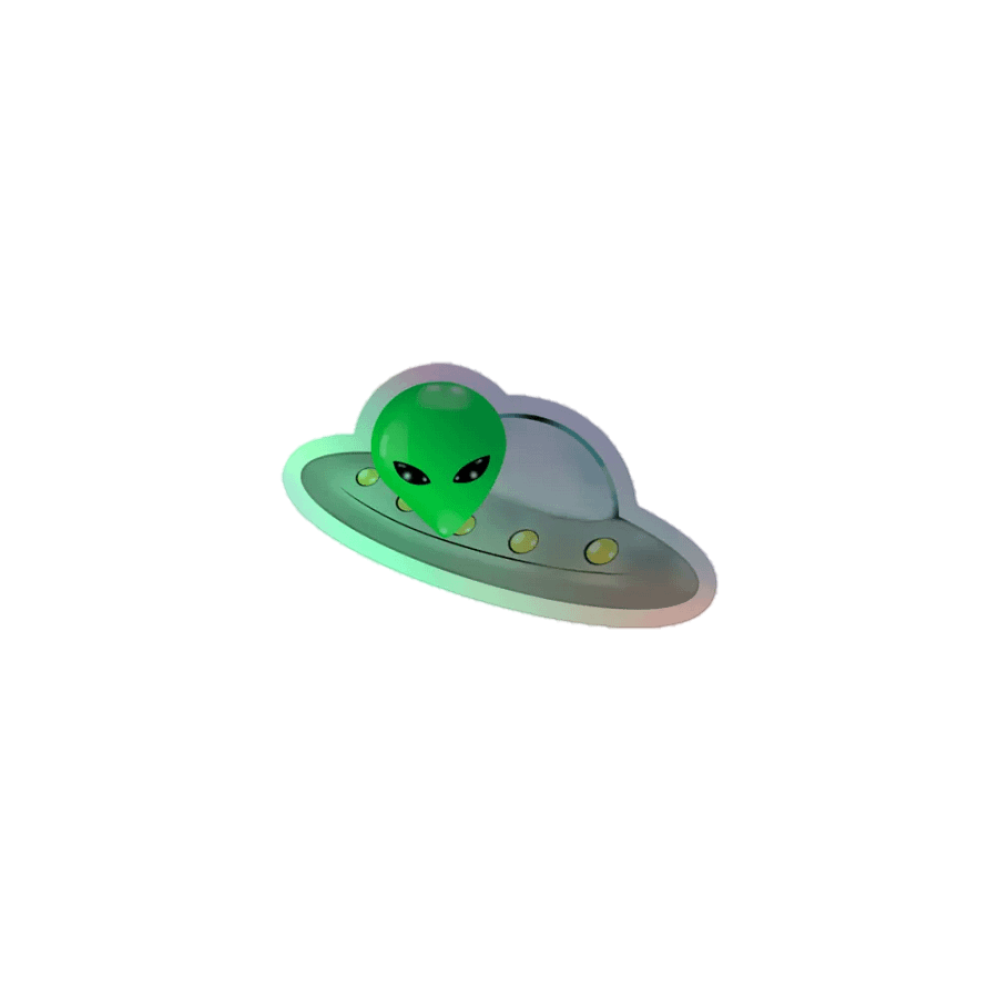 Alien & UFO Holographic Sticker product image (1)