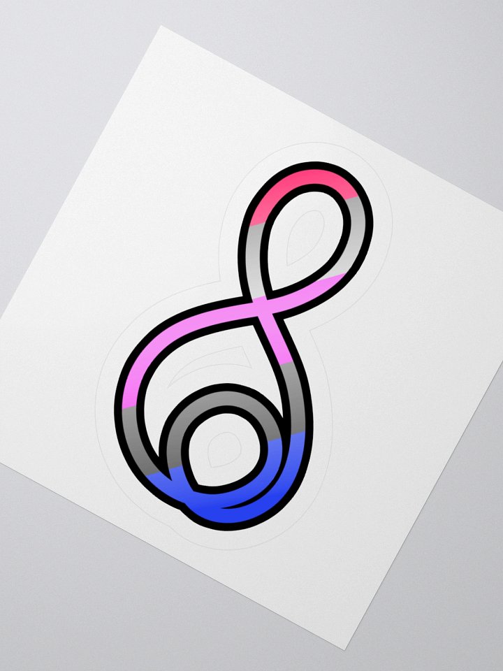 Treble Clef (Genderfluid) - Kiss Cut Sticker product image (4)