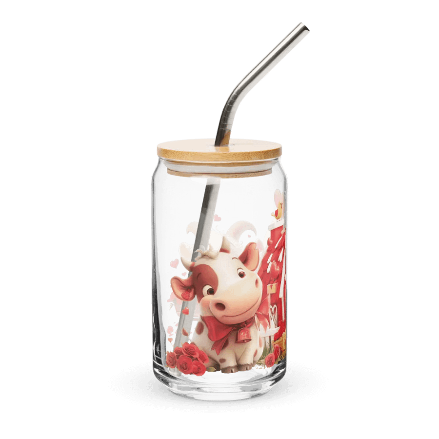Farmyard Valentine Friends Can-Shaped Glass product image (4)