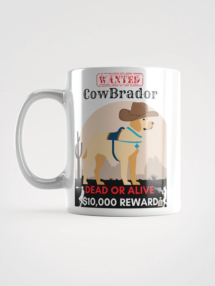 Wanted Cowboy Dog White Glossy Mug product image (4)
