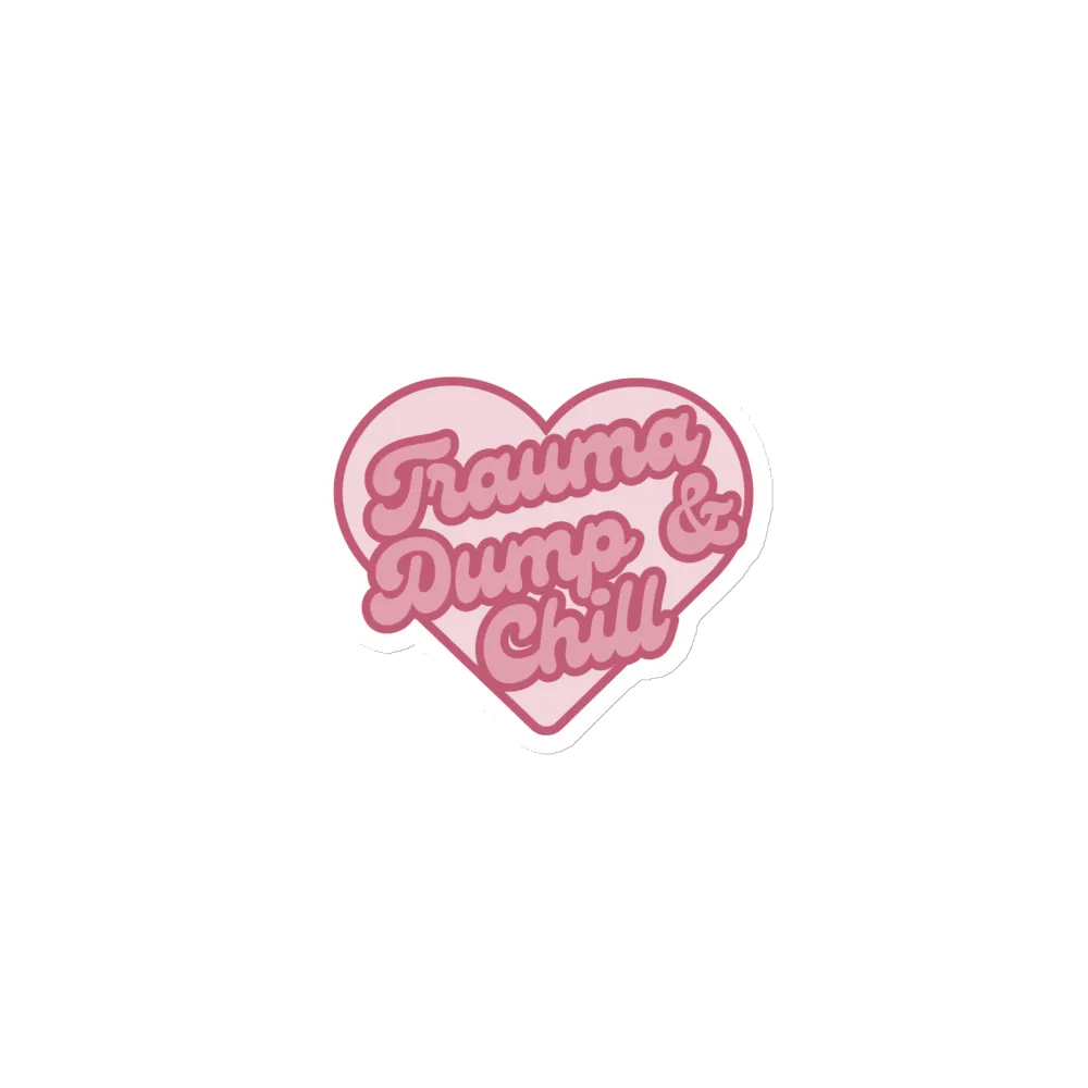 Trauma Dump & Chill Heart Magnets product image (1)
