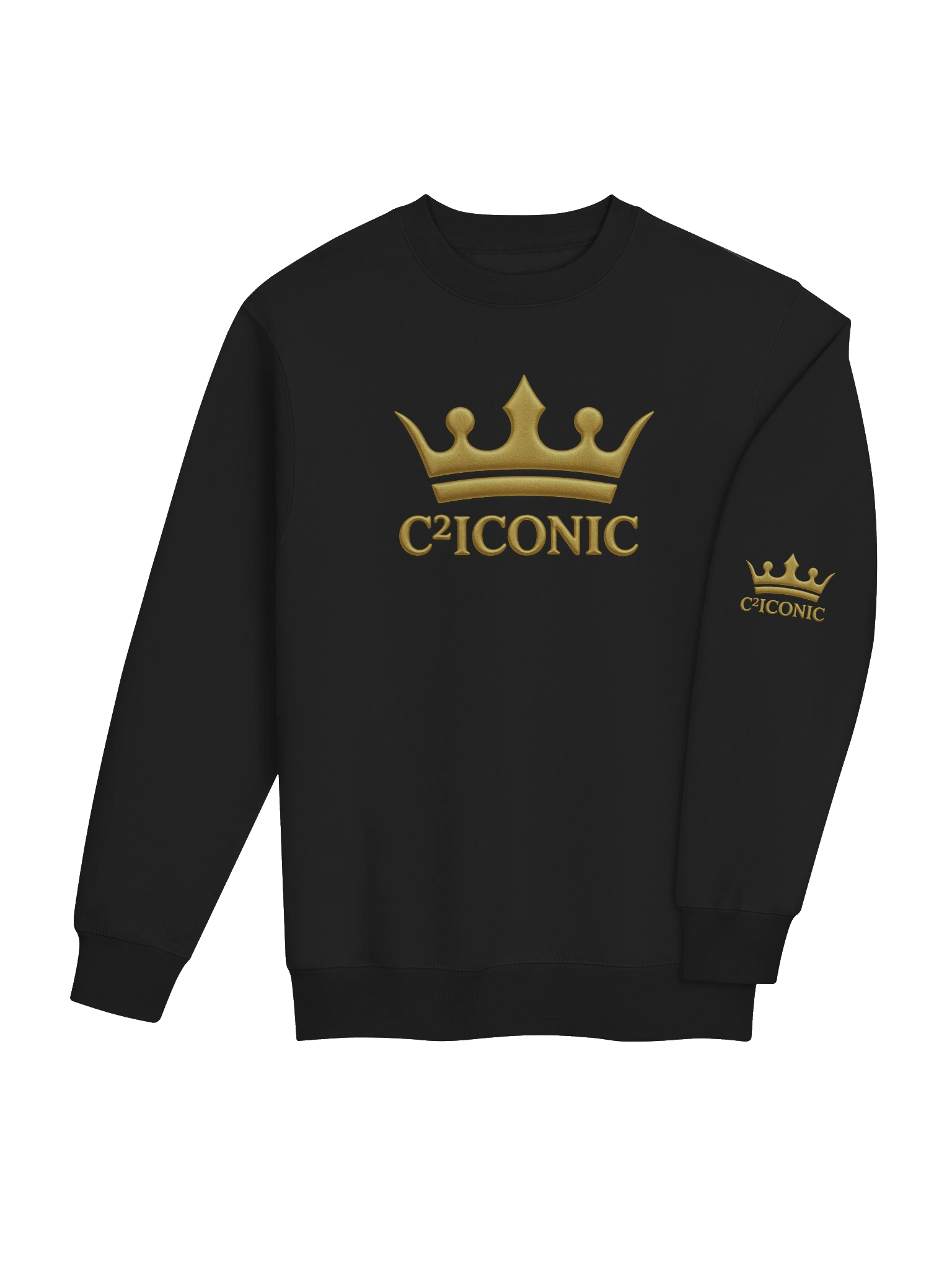 C² ICONIC Gold Metallic Logo Crewneck Sweatshirt product image (4)
