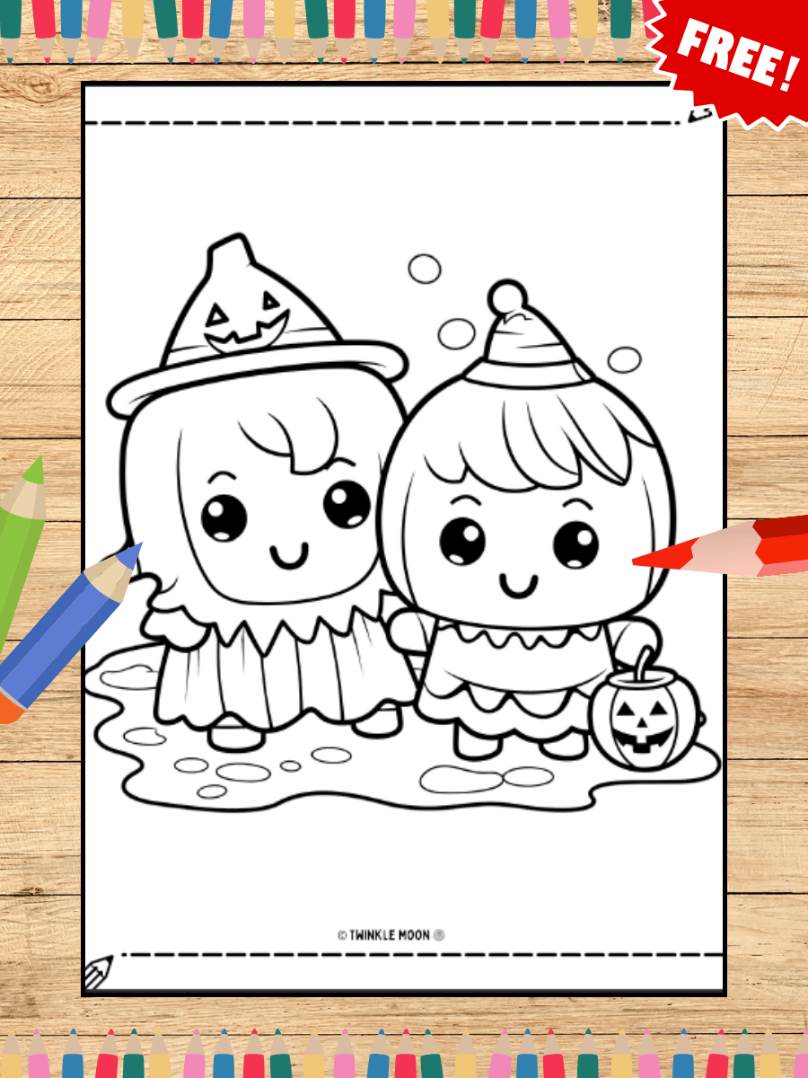 FREE - 10 Cute Pumpkin Coloring Pages (PDF Coloring Pages) product image (3)