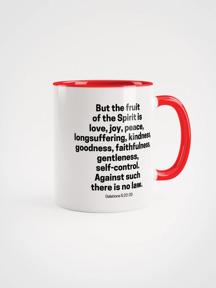 But The Fruit Of The Spirit Is Love Joy Peace Longsuffering Kindness Goodness Galatians 5:22-23 Two-Tone Mug 11/15oz product image (10)