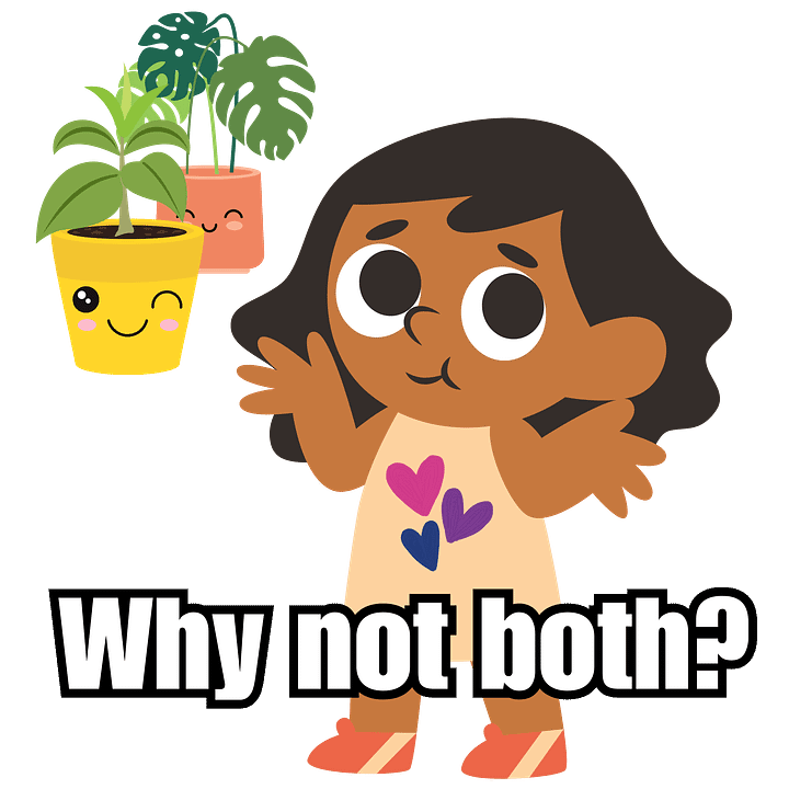 Why Not Both Bisexual Pride Sticker (3" x 3") product image (2)