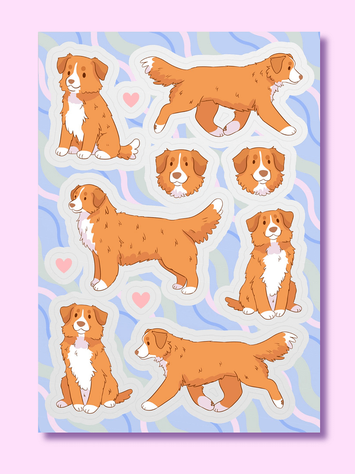 Nova Scotia Duck Tolling Retriever - Dog Illustration Sticker Sheet product image (1)