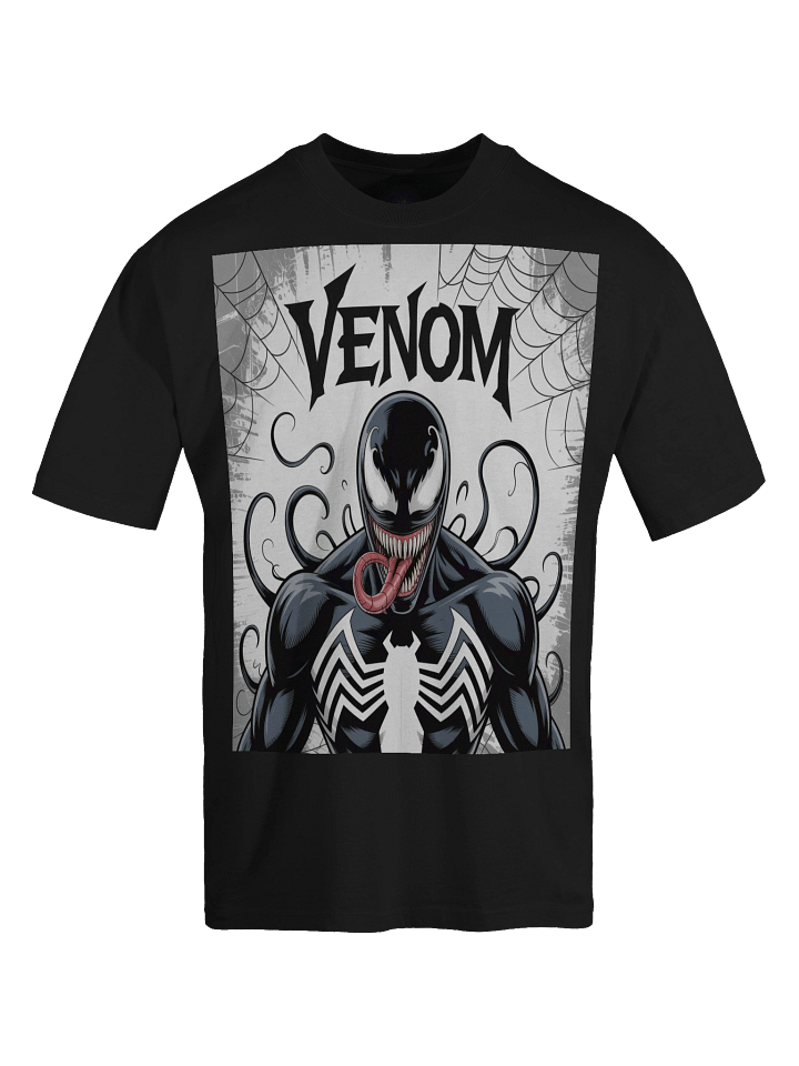 Entwined Abyss: Venom Faded Oversized Tee product image (1)