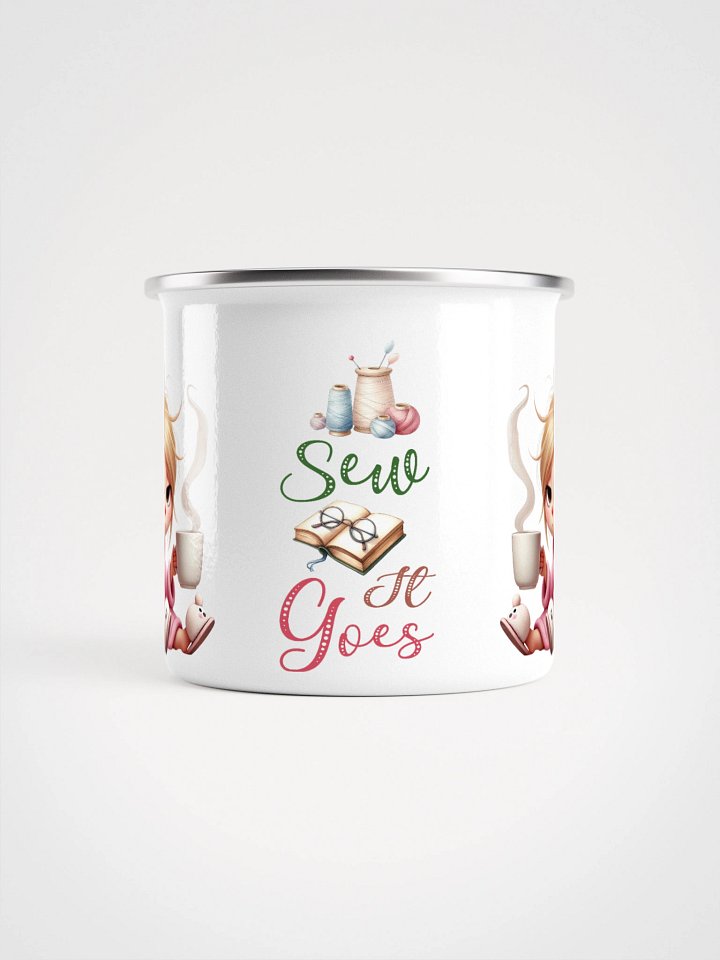 Cozy Day Off Sew It Goes Enamel Mug product image (2)