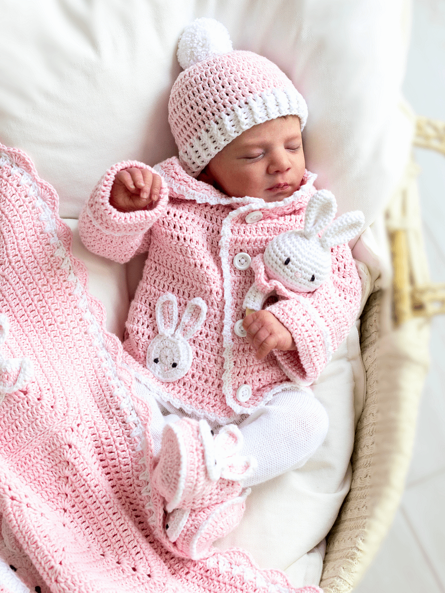 Crochet Pattern: Bunny Baby Hoodie product image (7)