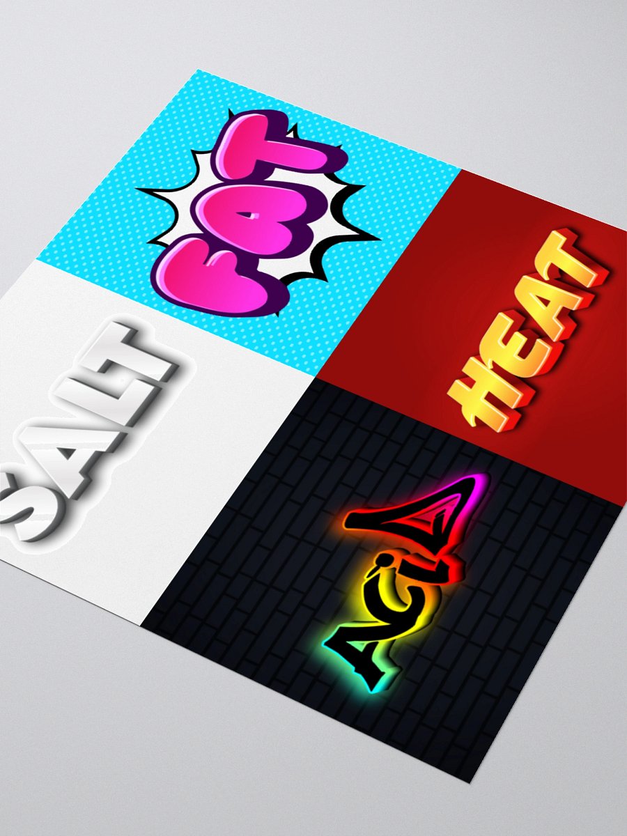 Salt Fat Acid Heat - Kiss Cut Stickers product image (9)