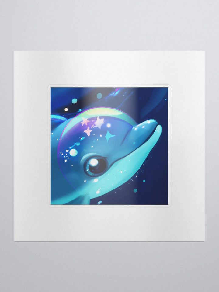 Cute Galactic Dolphin Delta Sticker product image (1)