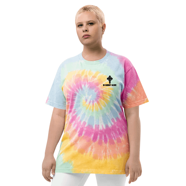 In Christ Alone Unisex Oversized Tie-Dye T-Shirt product image (1)