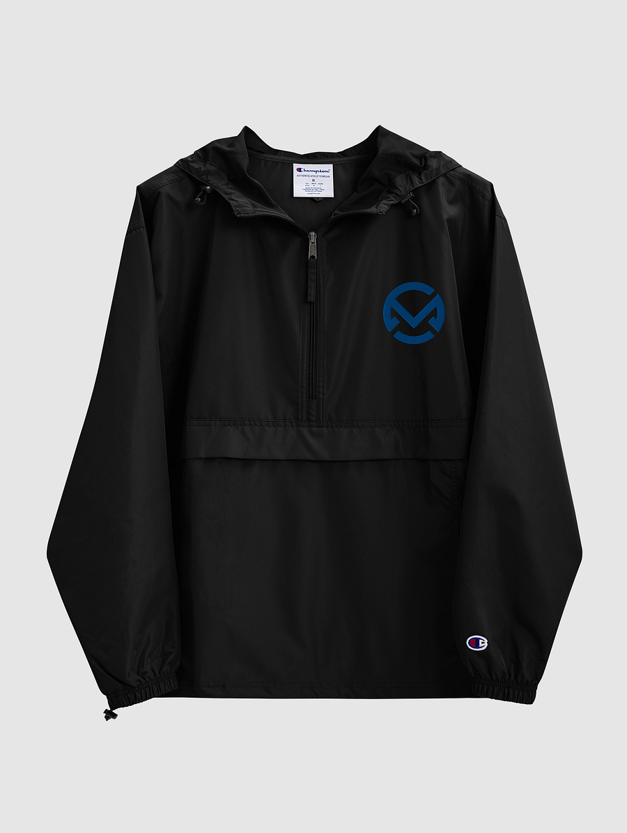 [chancemars55] Embroidered Champion Packable Jacket (Black) product image (2)