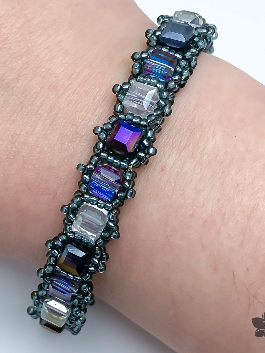 Beading Pattern – Crystal Cube Tennis Bracelet - 6mm product image (6)