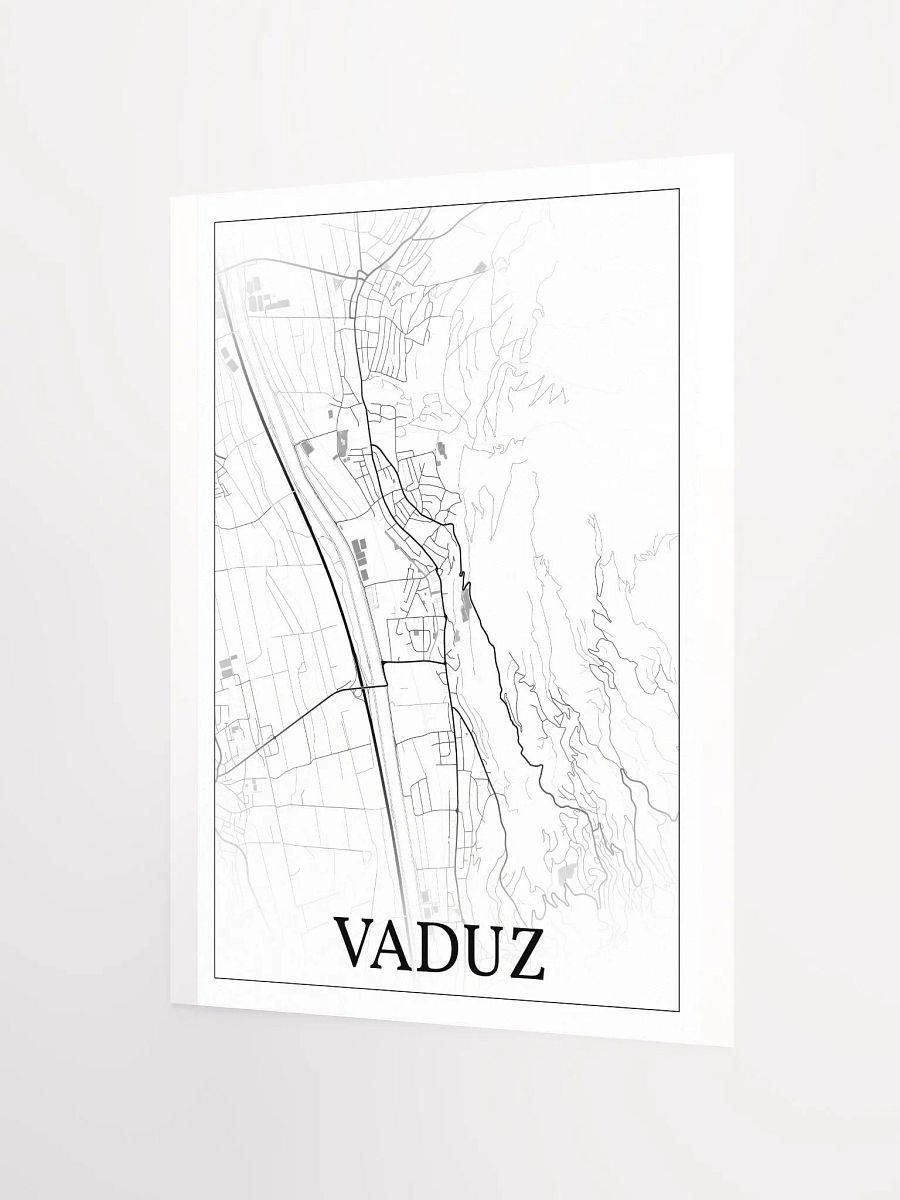 Vaduz, Liechtenstein, city map print product image (8)
