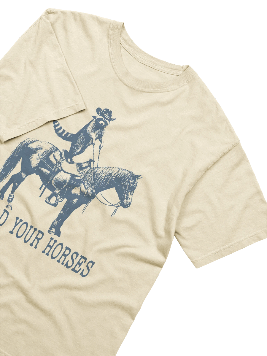 Cowboy Raccoon Hold Your Horses Tee product image (45)