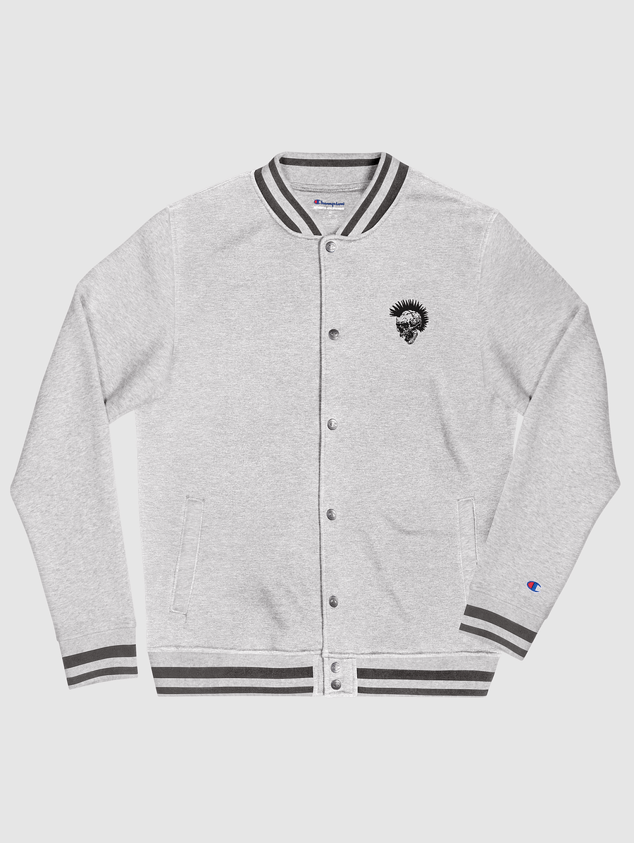 Punk Skull Embroidered Champion Bomber Jacket product image (1)